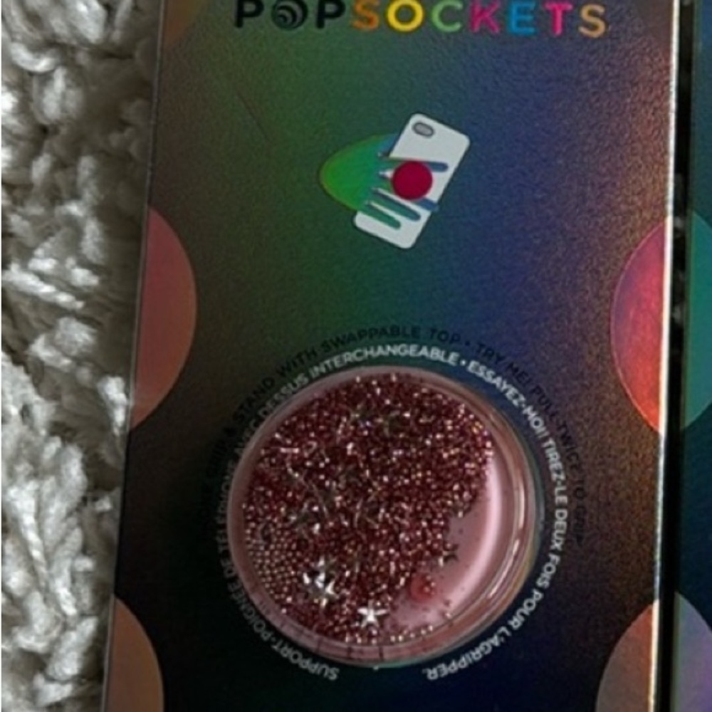 PopSockets Pink Glitter Phone Grip